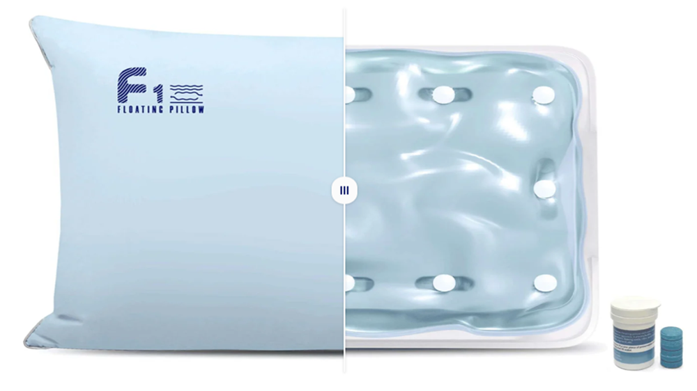 Nitetronic F1 cool sleep pillow with silky pillowcase and water tablet

