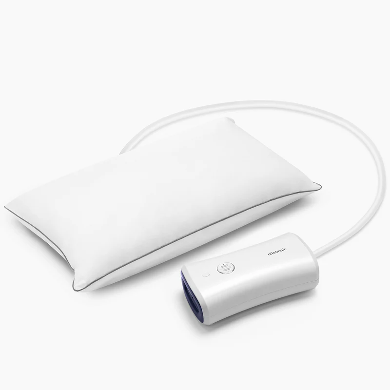 Best pillow for a snorer - Nitetronic Z6 smart pillow with adjustable airbag pump system close-up
