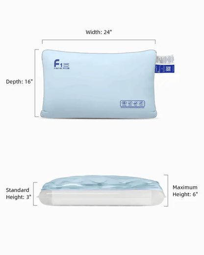 Nitetronic F1 Floating Pillow - water pillow with adjustable height for superior neck support
