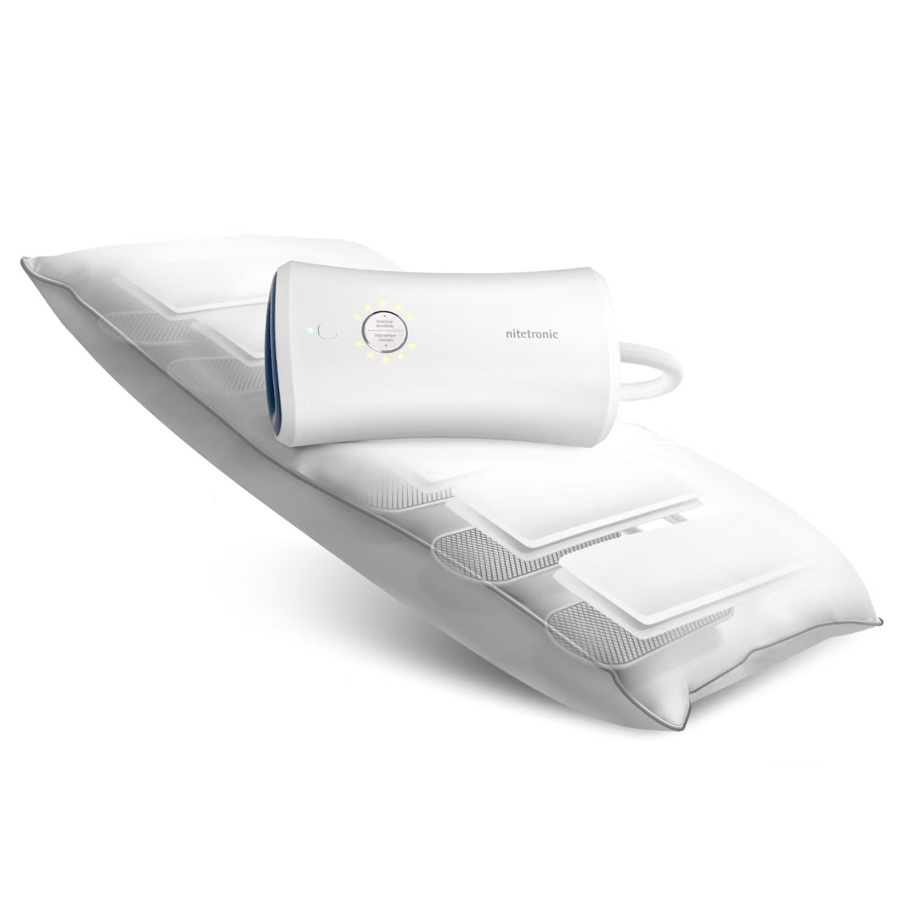 Nitetronic Z6 smart pillow for snoring - best anti-snore pillow white design
