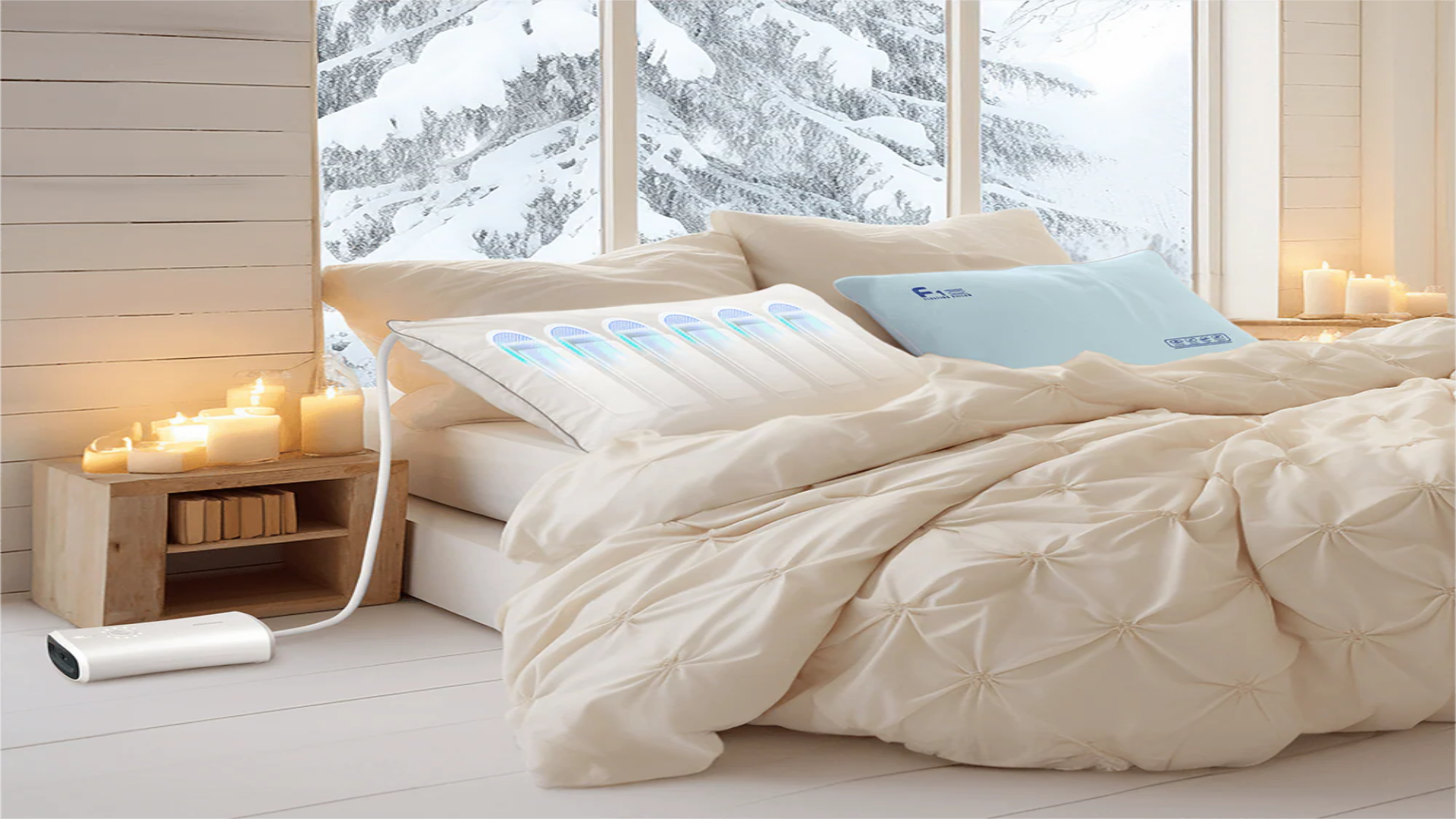 Load video: Nitetronic smart pillow for snoring - pillow to stop snoring demonstration video